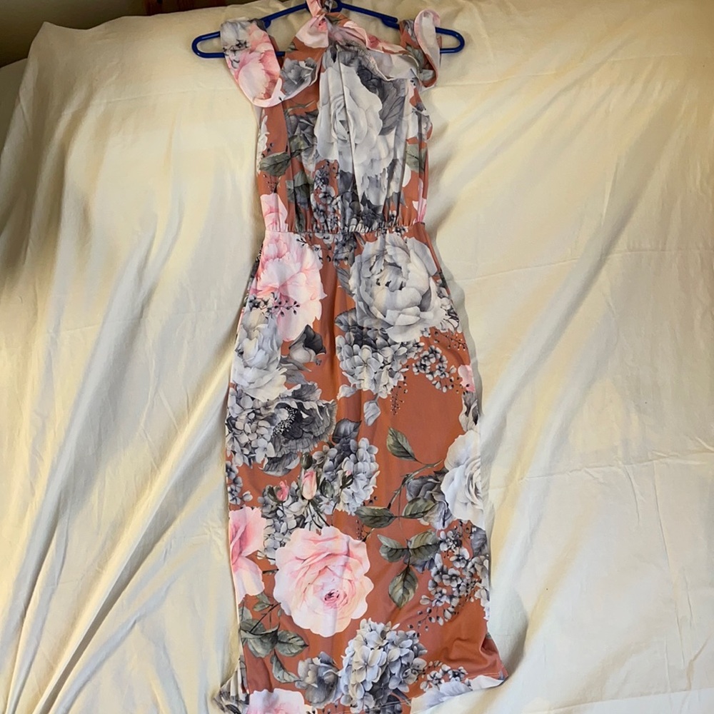 ASOS floral evening dress